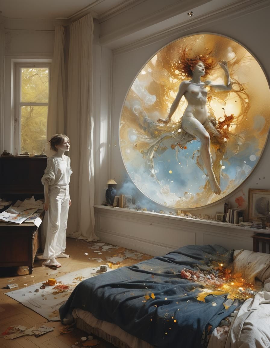 Hyperdetailed Fantasy Art with Magical Particles