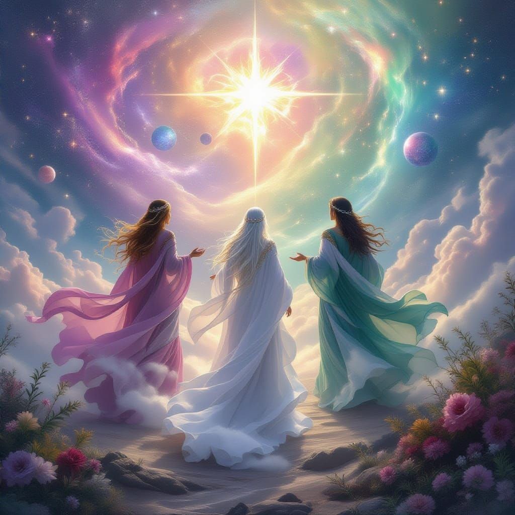 Сложи три магични и могъщи същества в розово, бяло и зелено....