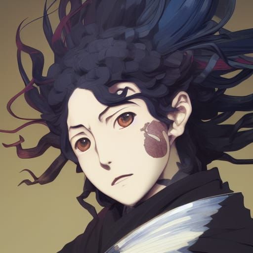 Tanjiro Kamado Portrait in Hyperdetailed Digital Art