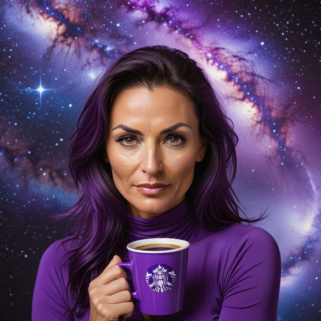 Cosmic Beauty Sips Morning Coffee