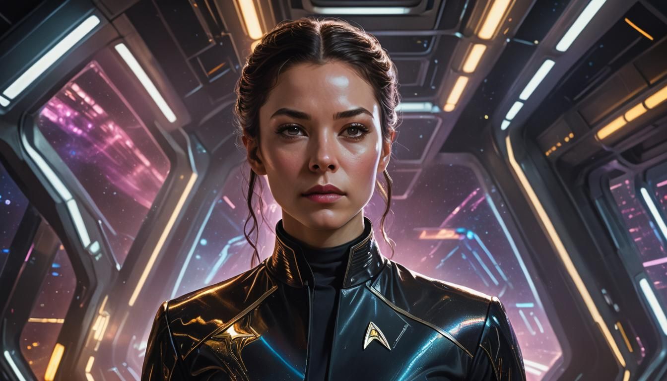 Glamorous Starfleet Cadet Radiates Ambition in a Galactic Un...