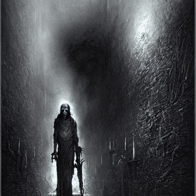 Sinister Shadows Alive with Glowing Eyes in 8k