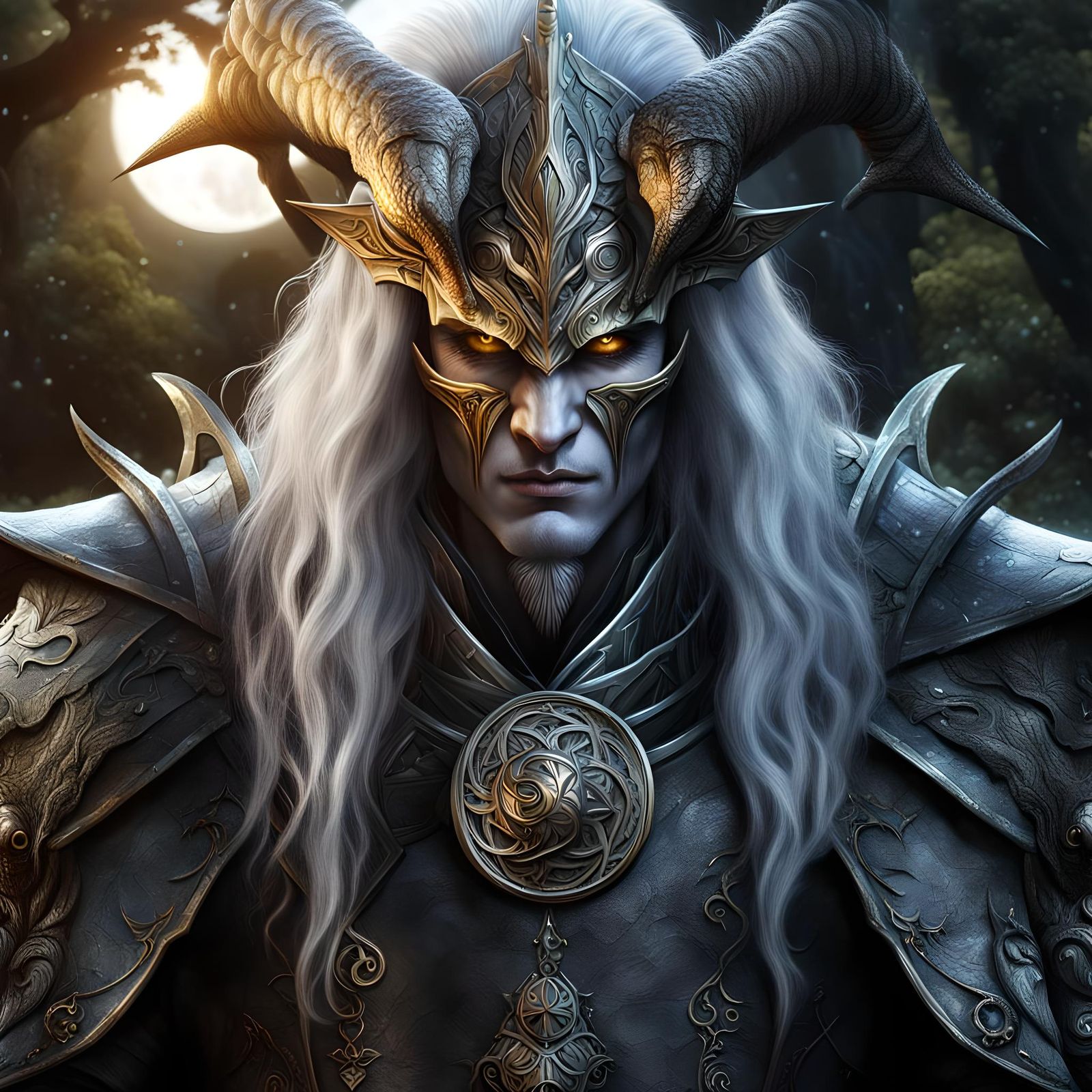 Hyperrealistic King Nuada, Dark Mage of Elves