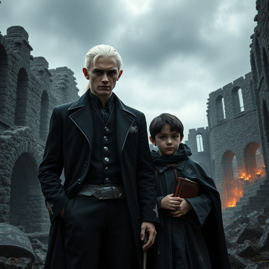 Dark Fantasy Portrait: Draco Malfoy and Son