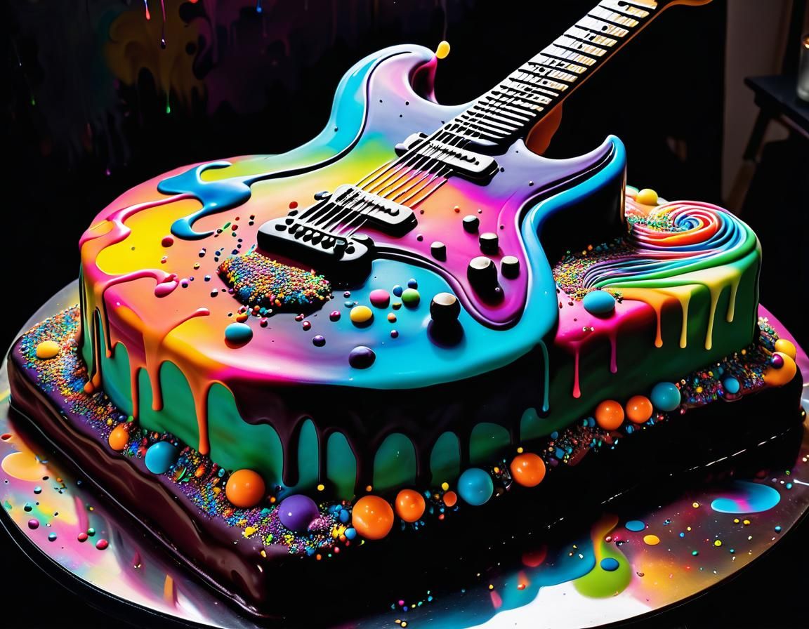 Guitar Johnny's Birthday Cake (#426)