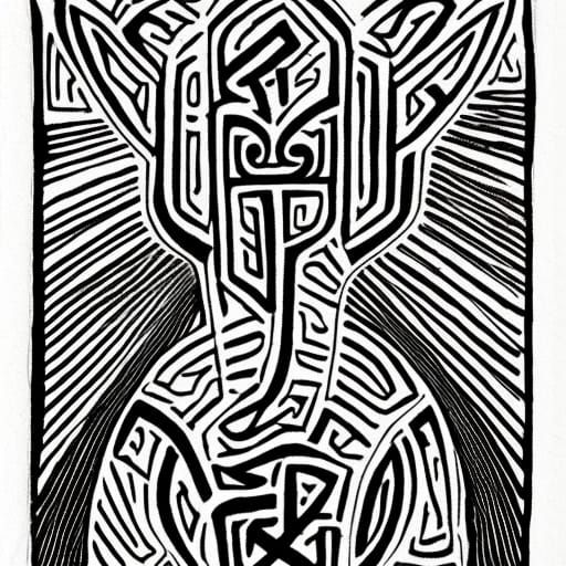 AI Generated Image of Abstract Runes