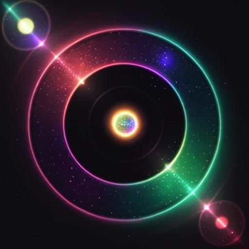 Abstract Prismatic Tunnel to Time Travel in 8K