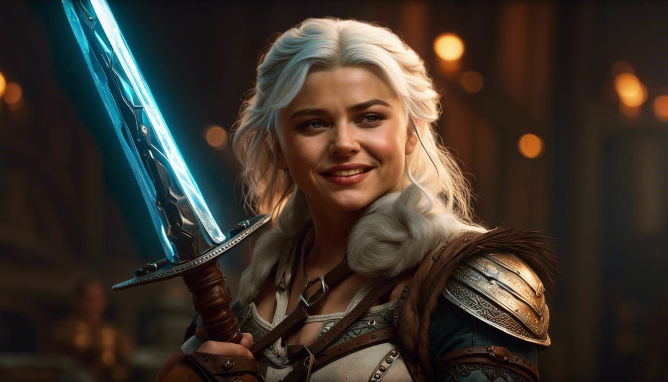 Chloe Grace Moretz as Ciri from the Witcher