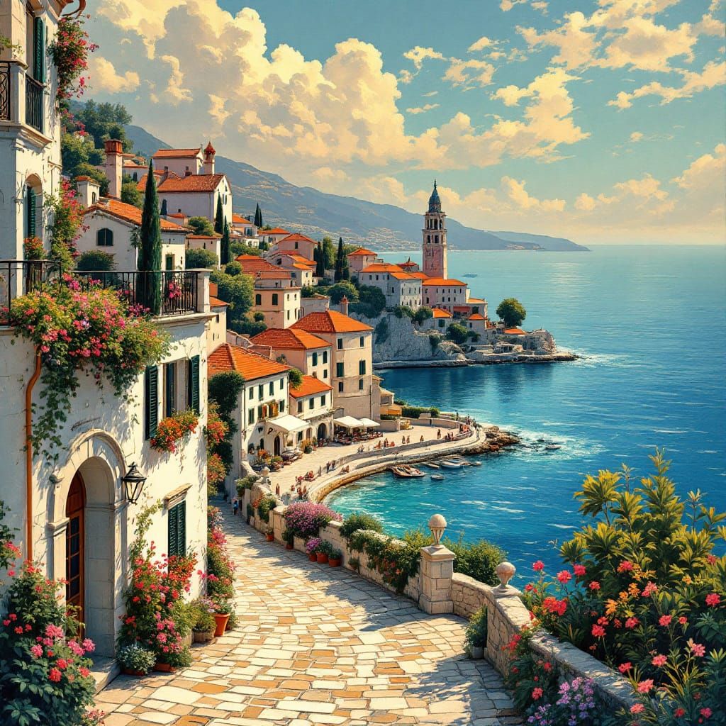 Adriatic Coastal Town Travel Book Cover