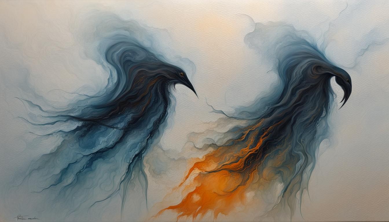 Abstract Phantoms in Mist: Fine Art