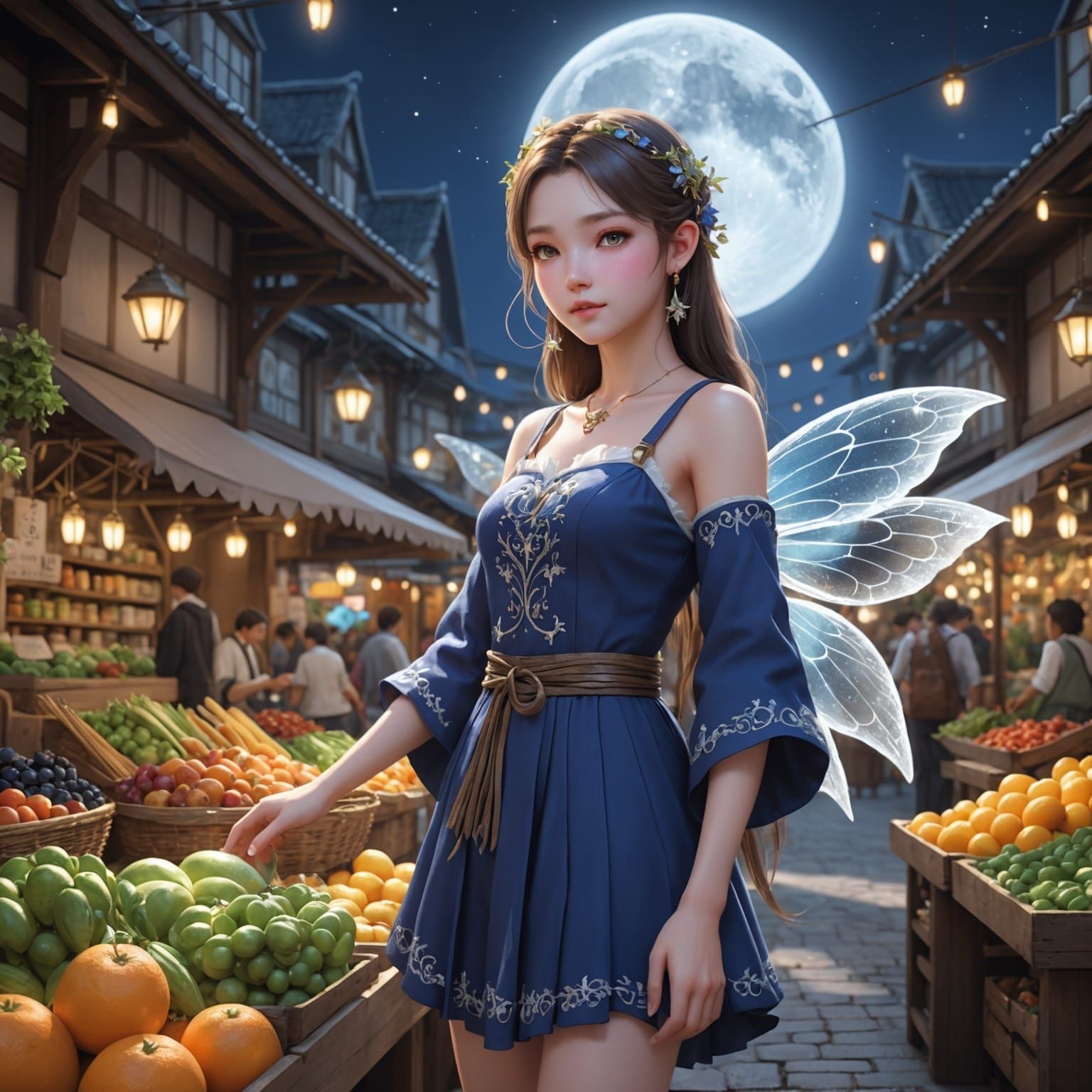 Moon Fairy in Enchantia Marketplace: Anime Art