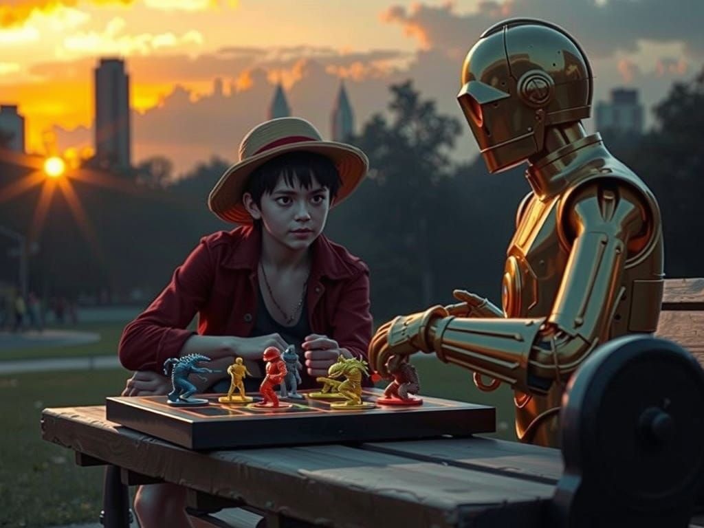 Luffy and C-3PO Engage in Epic Dejarik Battle in Central Par...