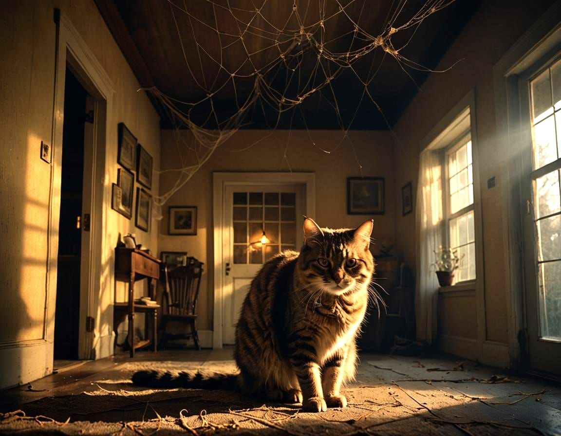 Cat in Haunted House, Fine Art Photography