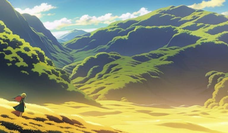 Cozy Comfort: Anime Key Visual in Ghibli Style