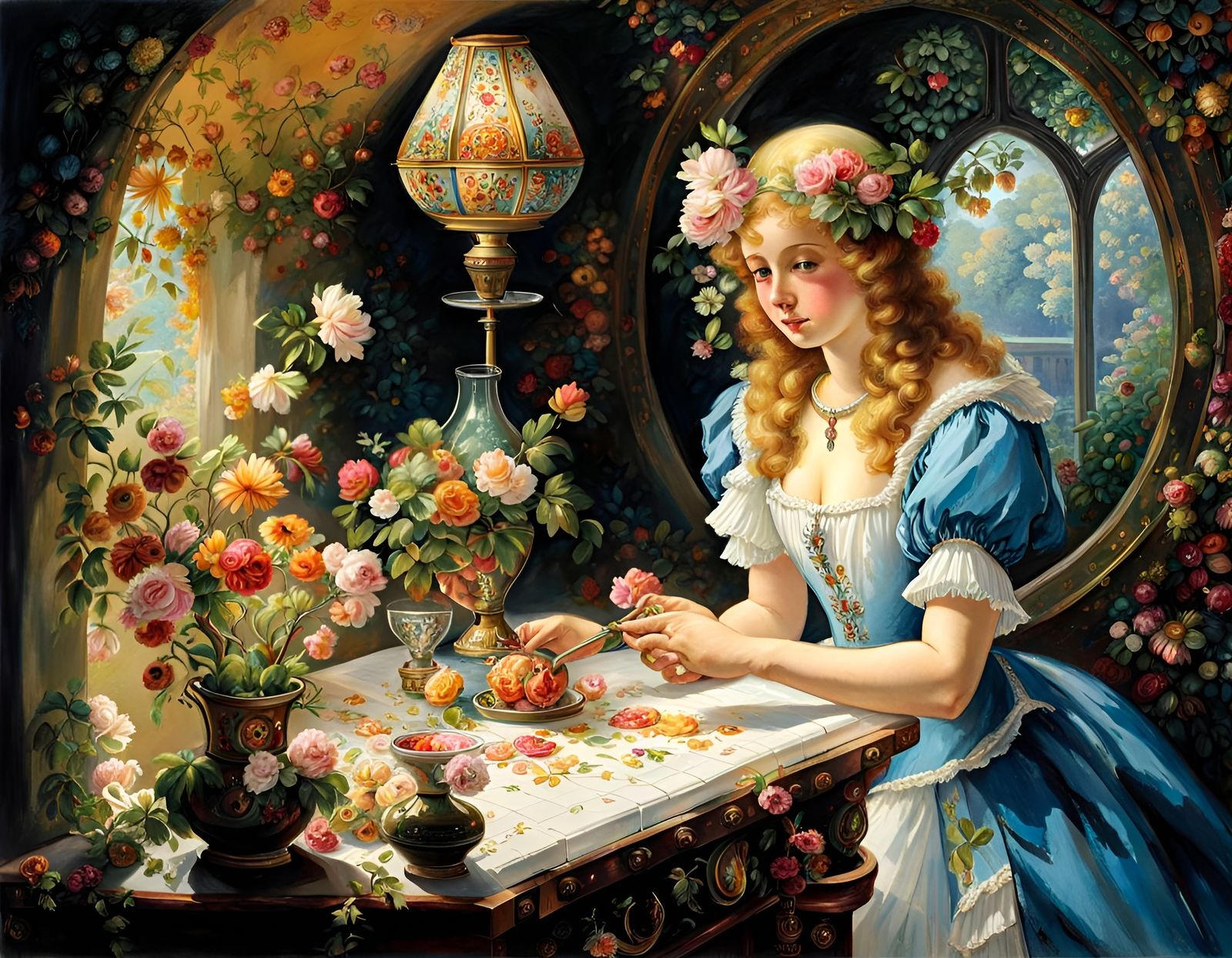 Alice in Wonderland: Watercolor Rabbit Hole