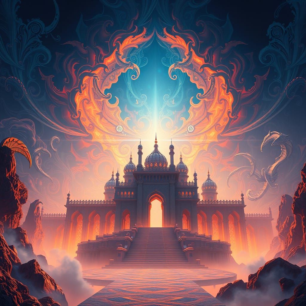 Ethereal Fantasy Realm in Unreal Engine 5 Style