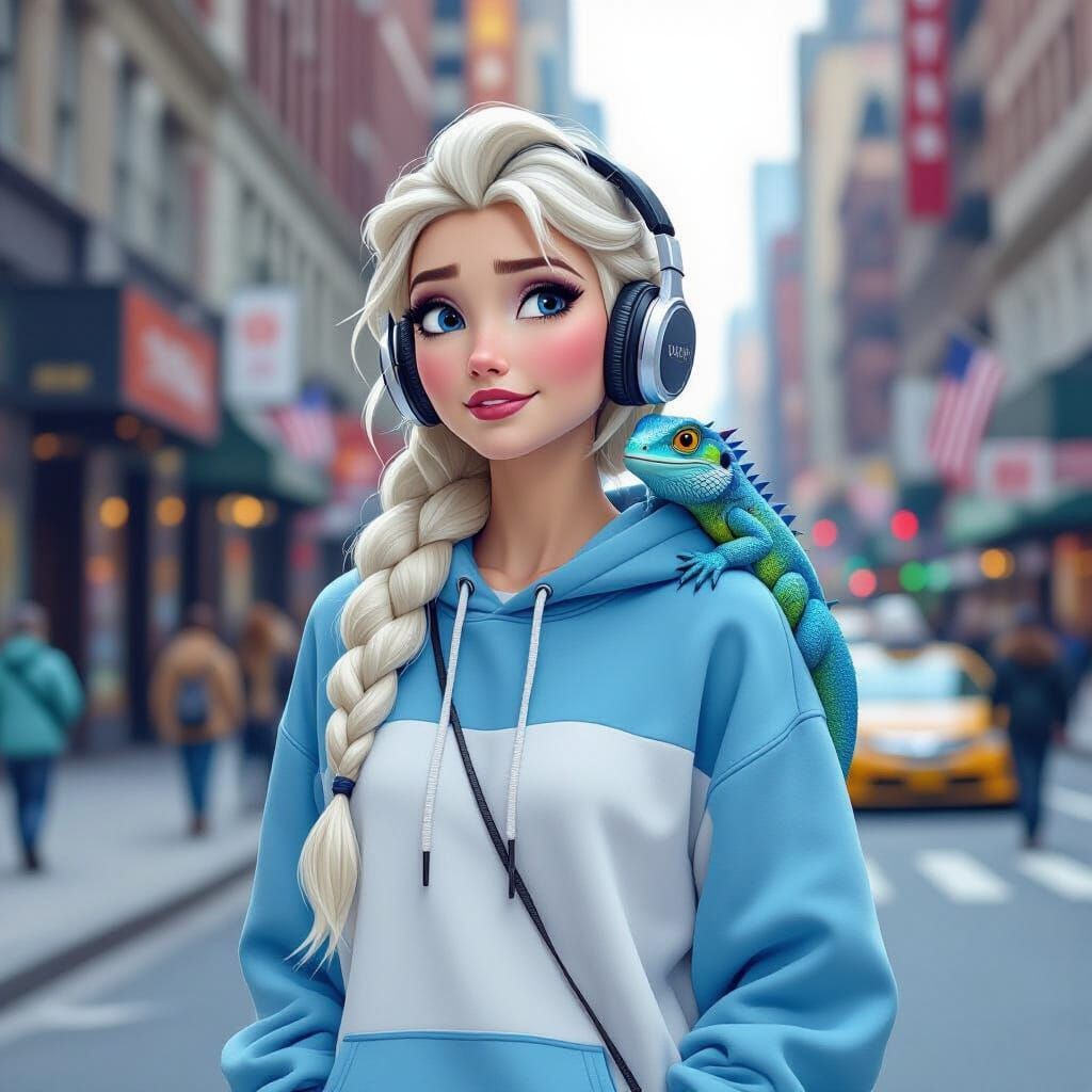 Elsa in New York City, Digital Painting