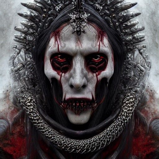 Asmodeus: Demon God Portrait in Maximalist Style