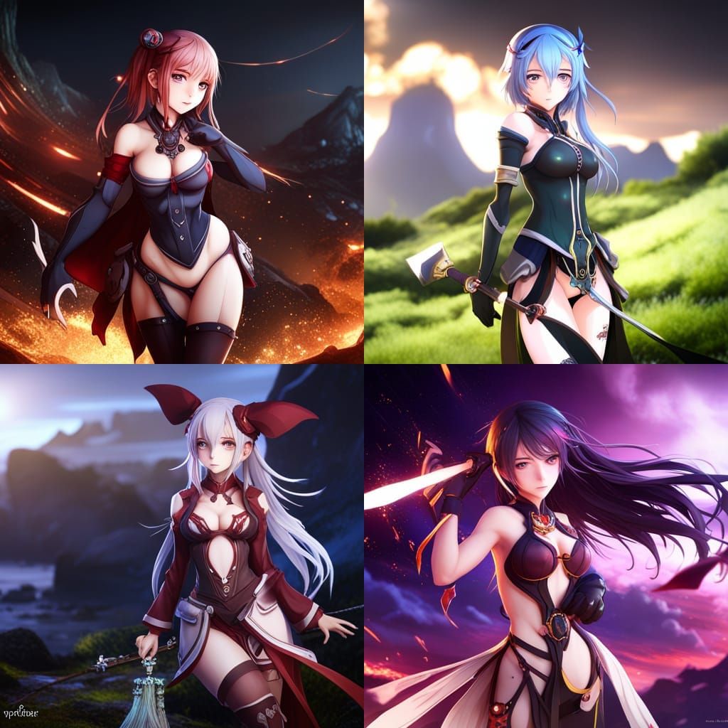 Anime Girl PFP: Detailed Matte Painting