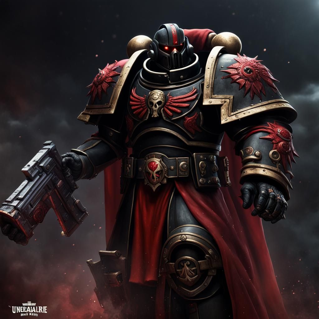 Black Templar Space Marine with Red Robe