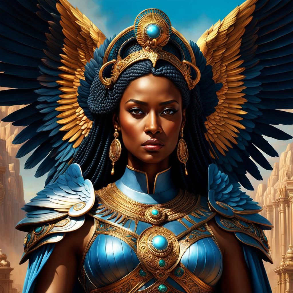 Archangel Jerahmeel Guiding Souls: Digital Matte Painting