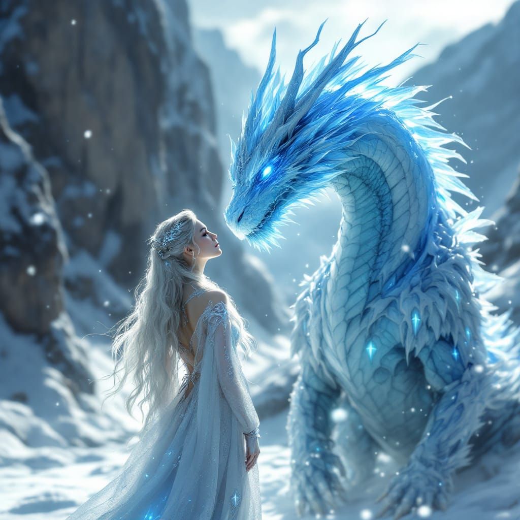 Lyria the Dragon Princess with Frost Dragon