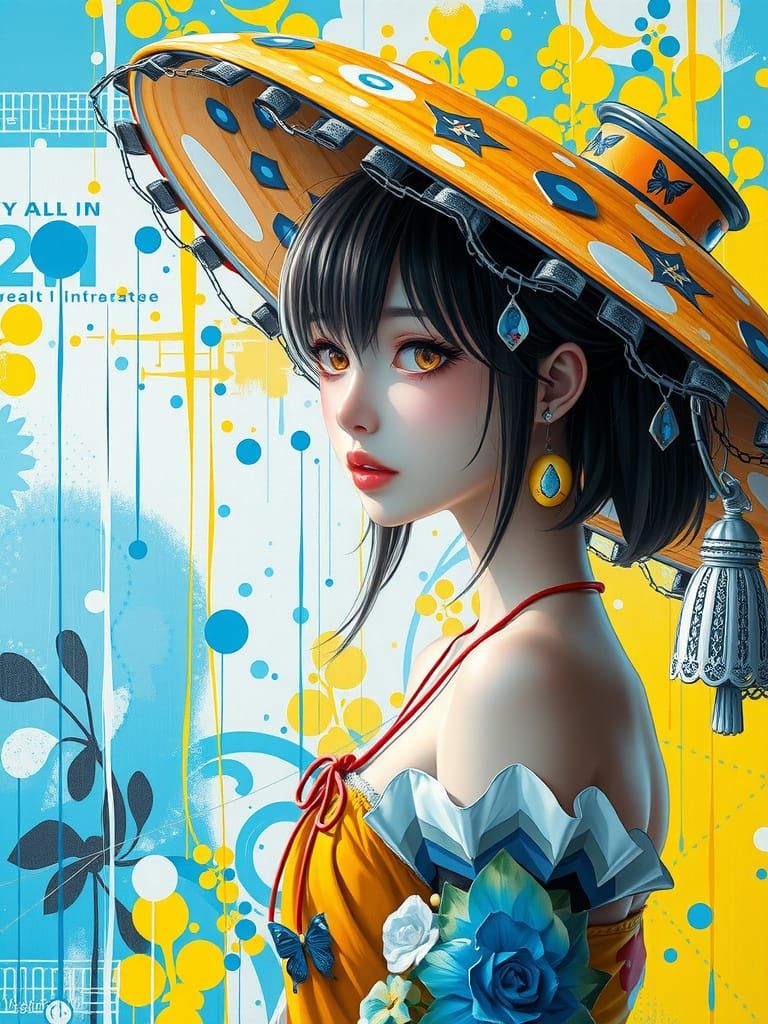 Tweety's Sombrero: Abstract Impressionism in 8K