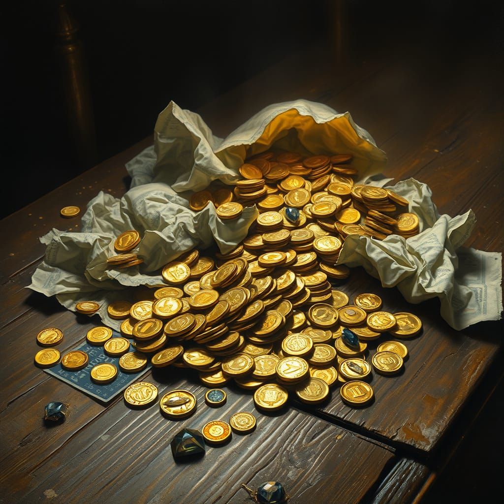 Golden Treasure in Warm, Nostalgic Light