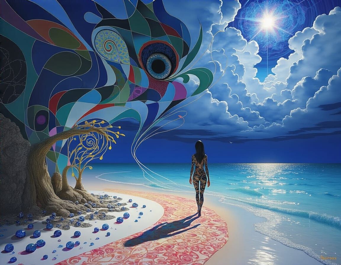 optical disillusion colournoir over-stimulated inspired montage of weird doorways split personality whirlingtons 3D infi...