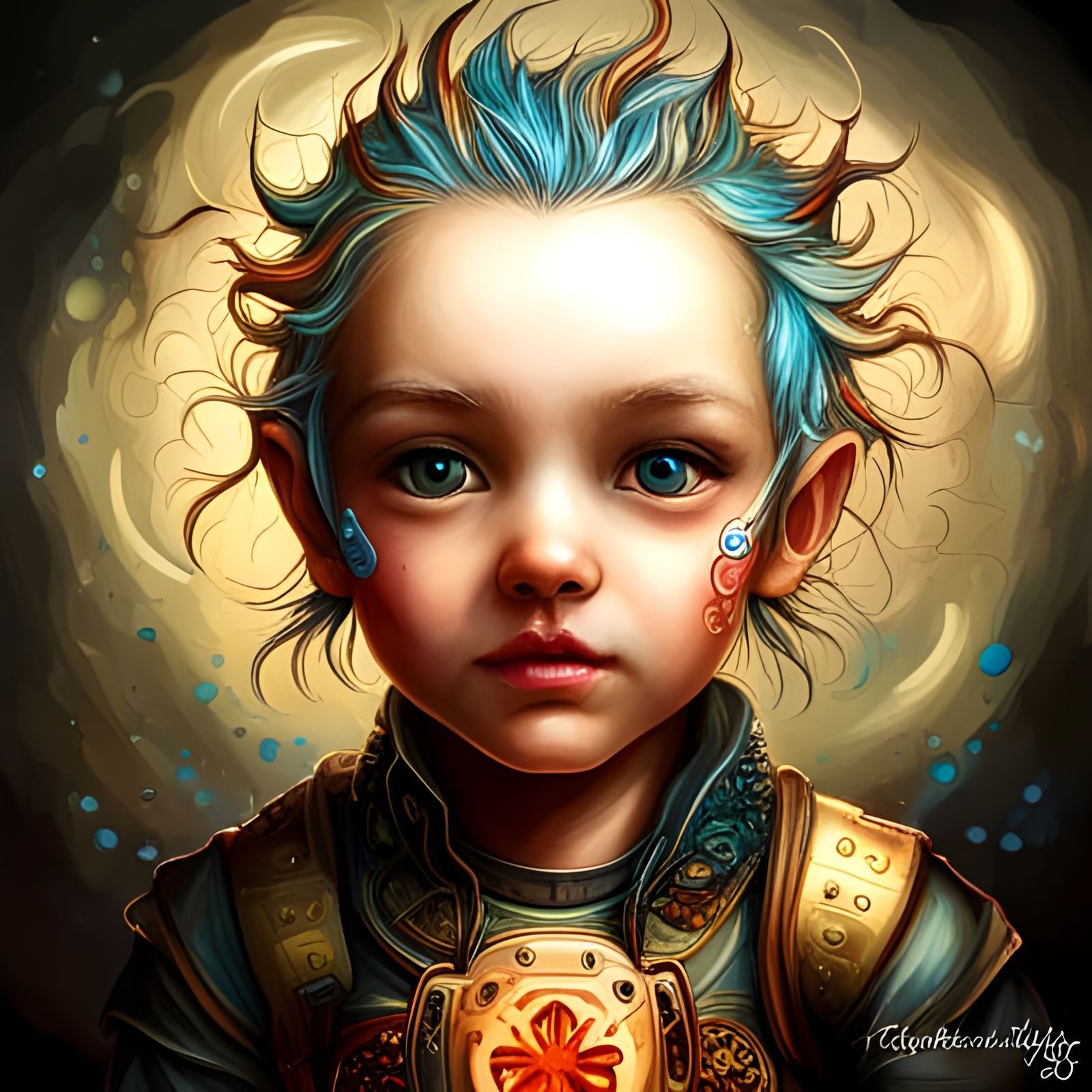 Chibi Kitten in Ivy, 3D Storybook Illustration