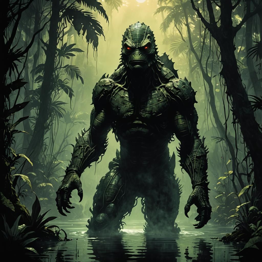 Creature from the Black Lagoon in Dark Jungle