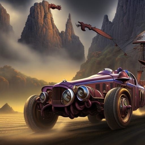 Wacky Races Comic Book Art