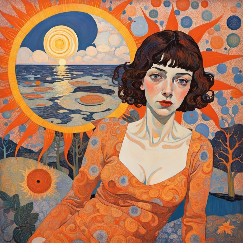 Surreal Sun Inspired by Modern Art