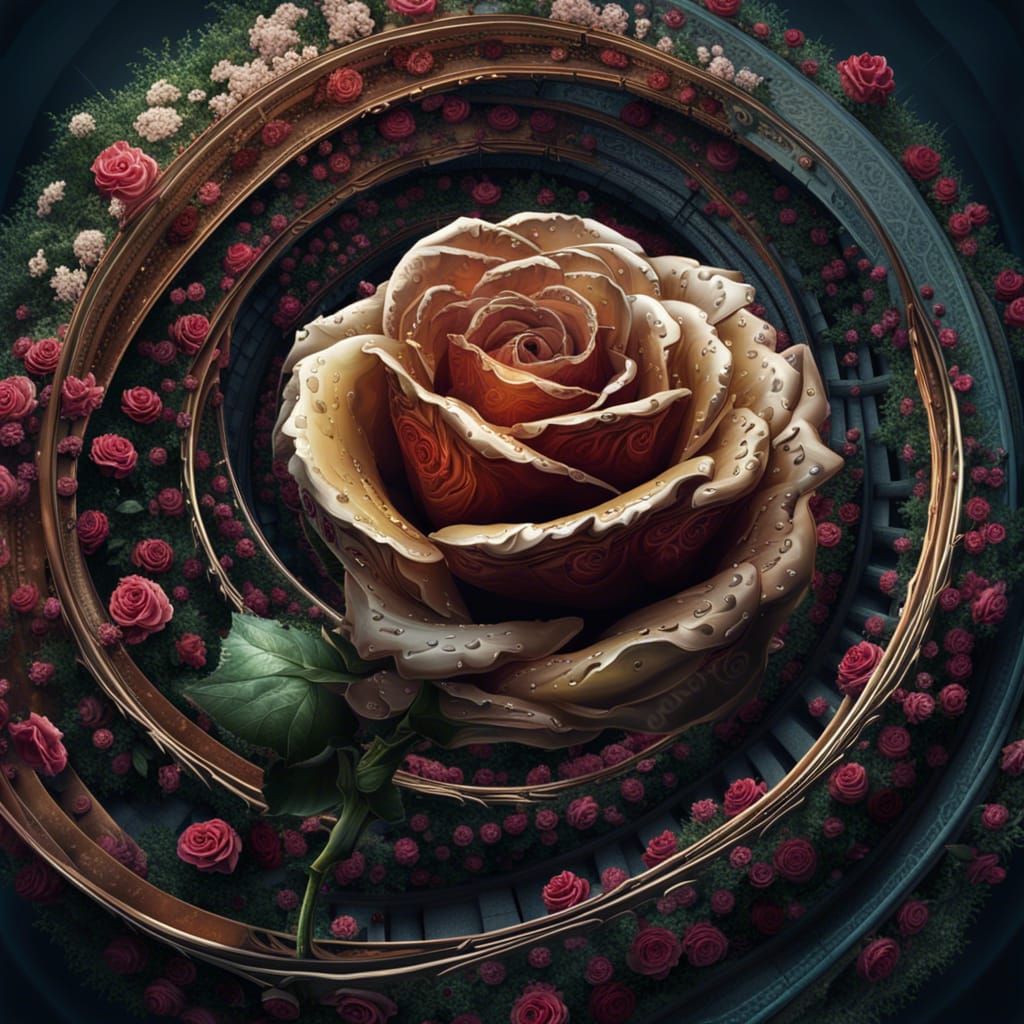 Logarithmic Roses: A Cinematic Digital Painting