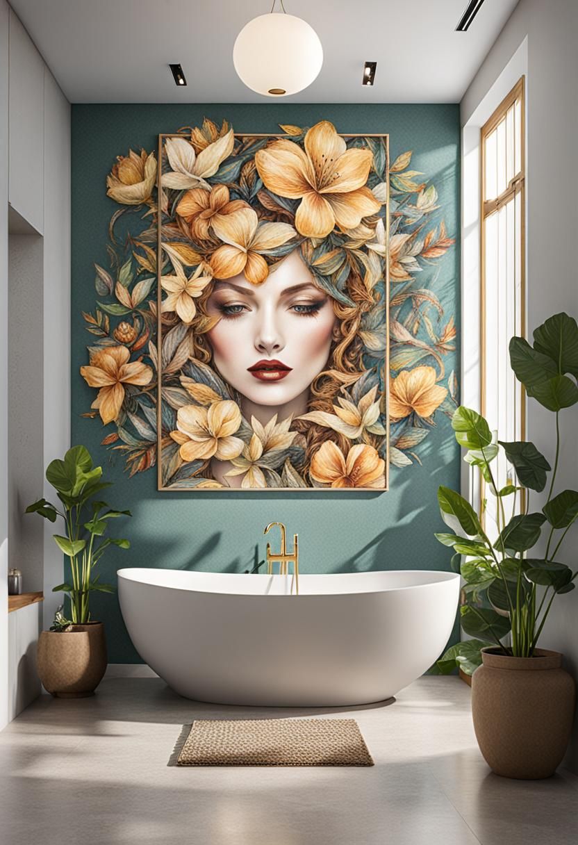 Modern AI-Generated Wall Art Design