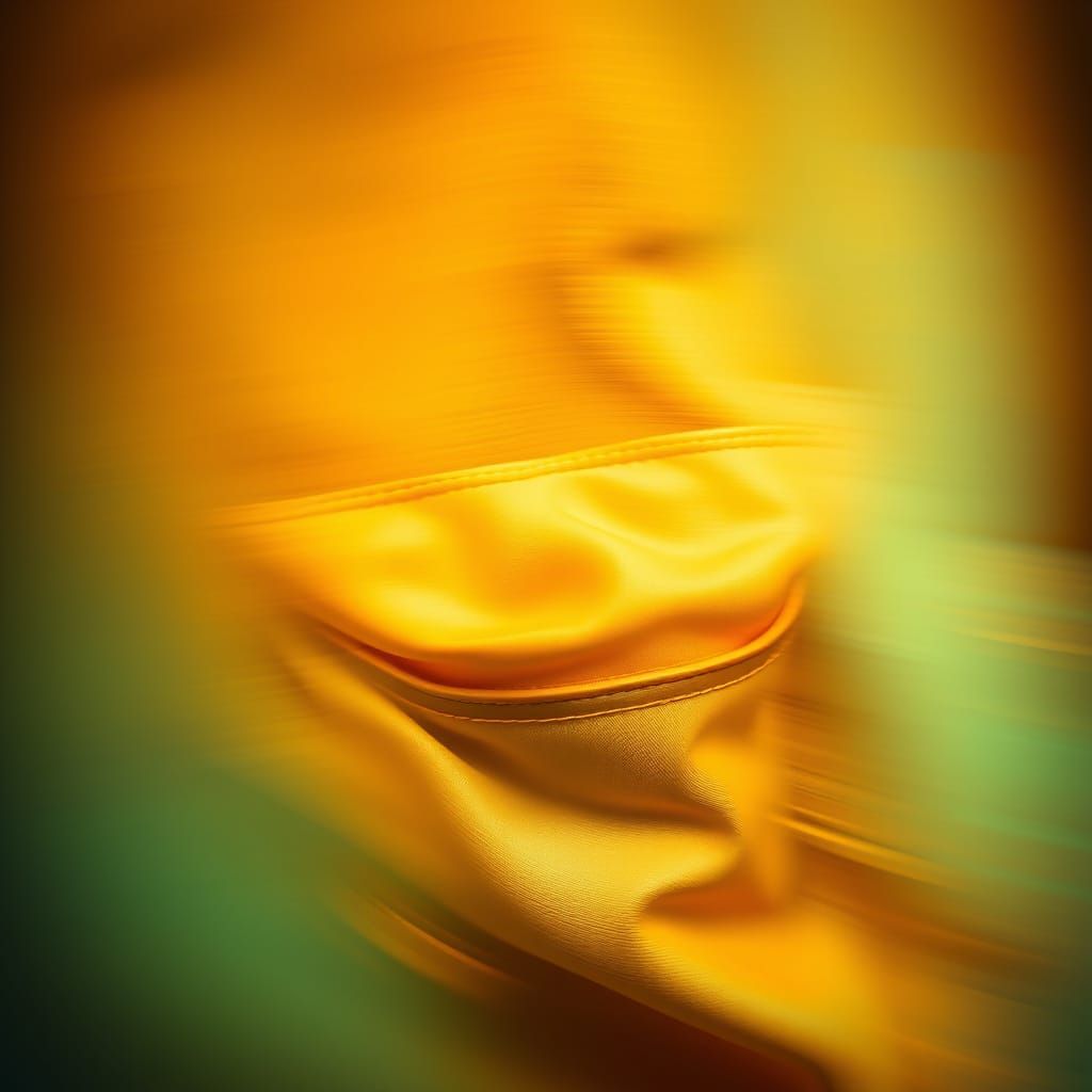Abstract Surrealism with Motion Blur in Turquoise and Gold