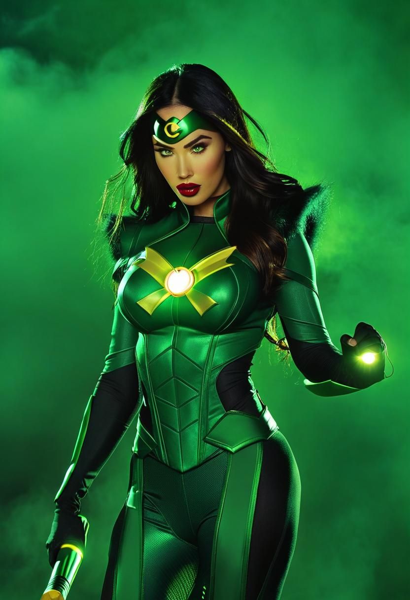 Megan Fox as Yellow Lantern in Cinematic Style