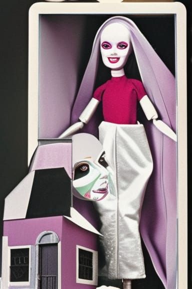 Nosferatu Barbie: A 1970s Style Advertisement