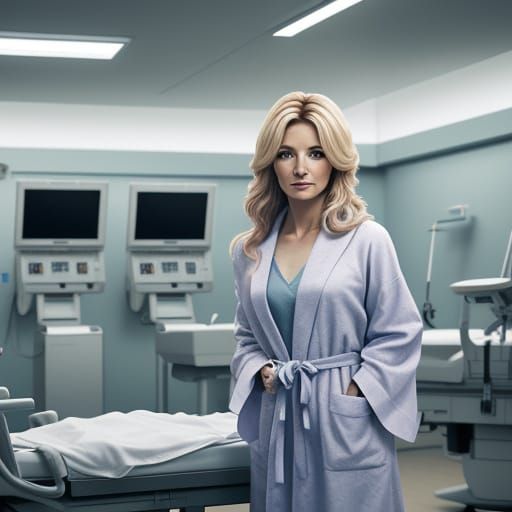 Helen Skelton in Hospital Operating Theatre: Digital Art