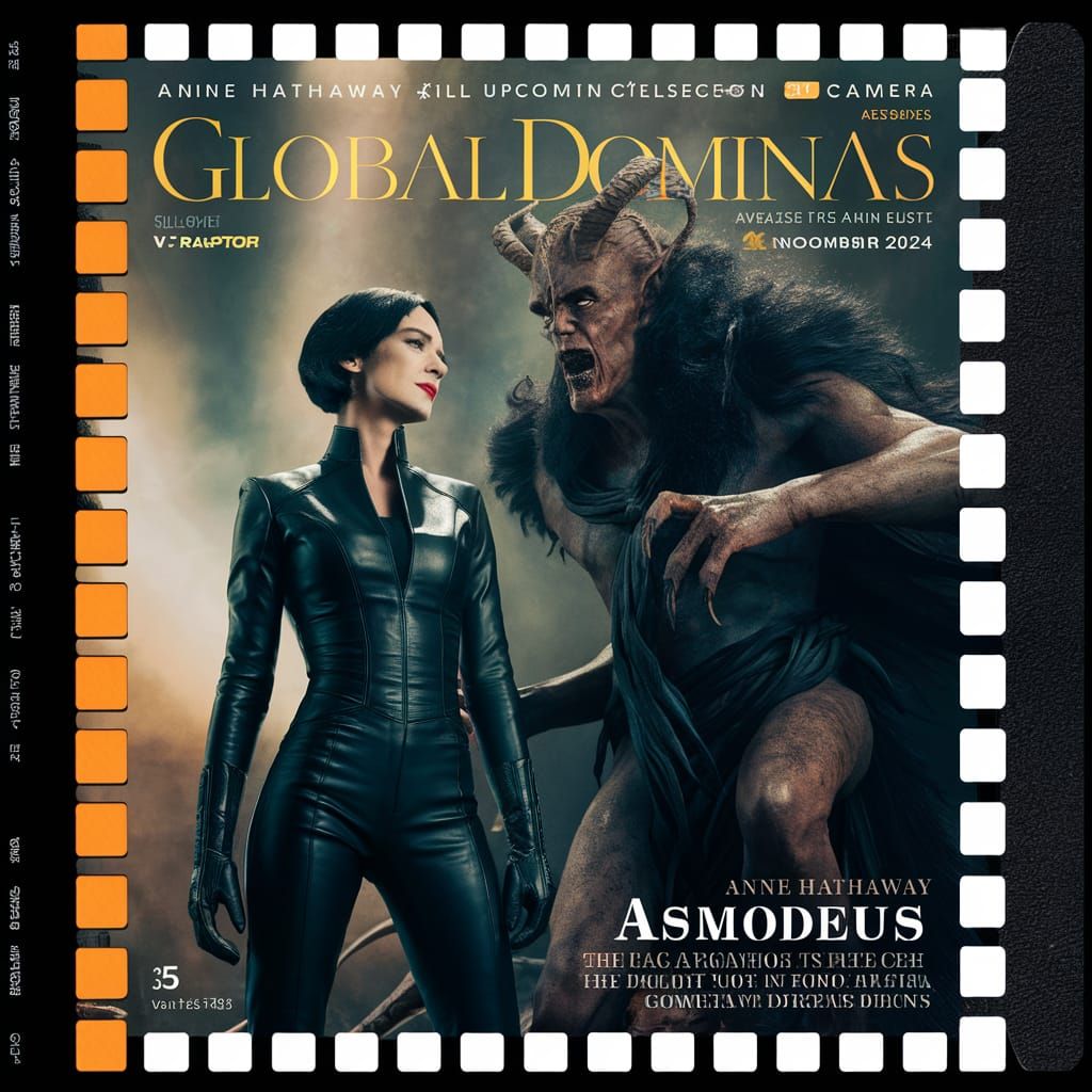 Anne Hathaway vs Asmodeus in Epic Magazine Cover Art
