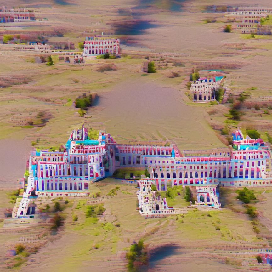 Majestic Palace in Remote Landscape: 3D Render