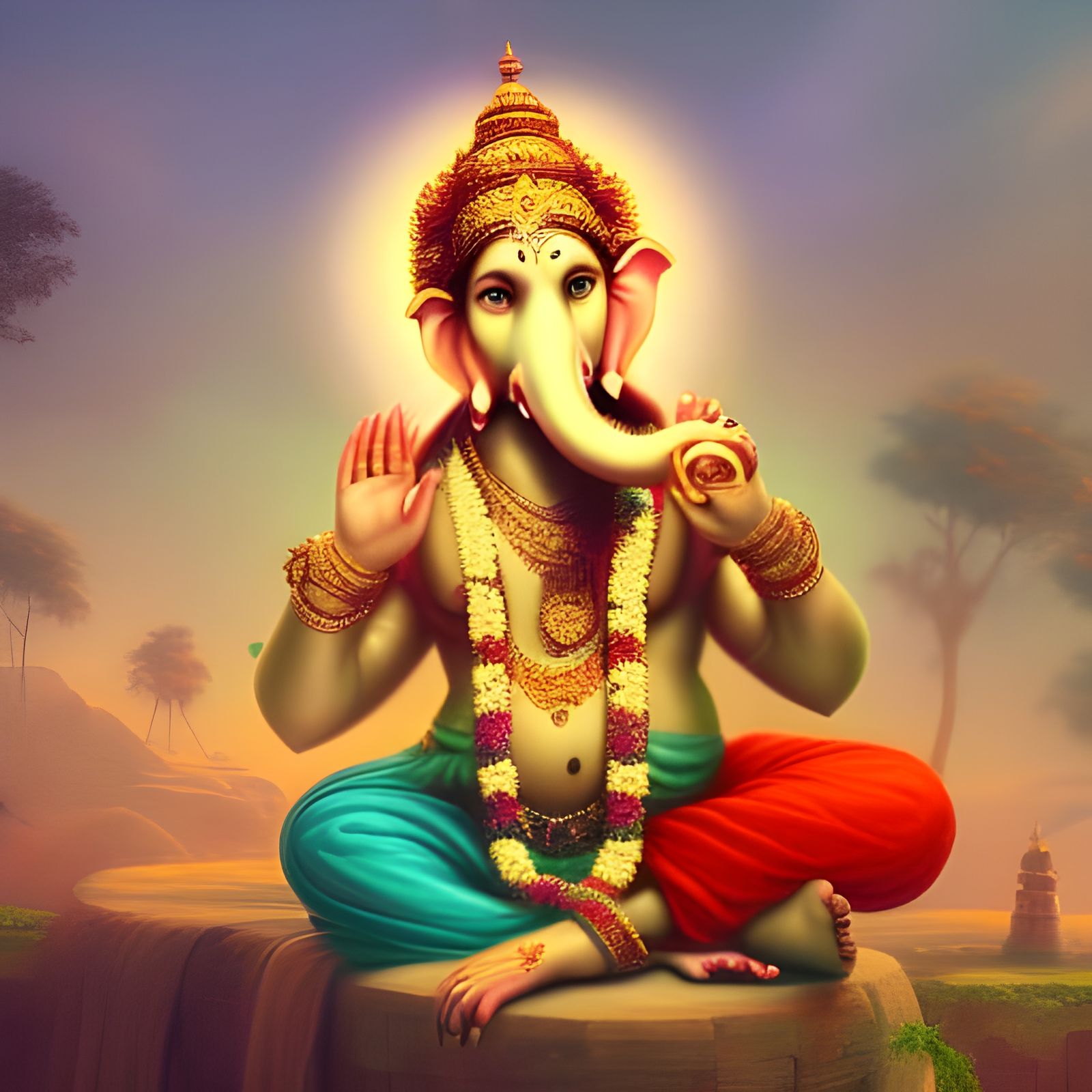 Ravi Shankar Plays Tabla for Ganesh in Heaven