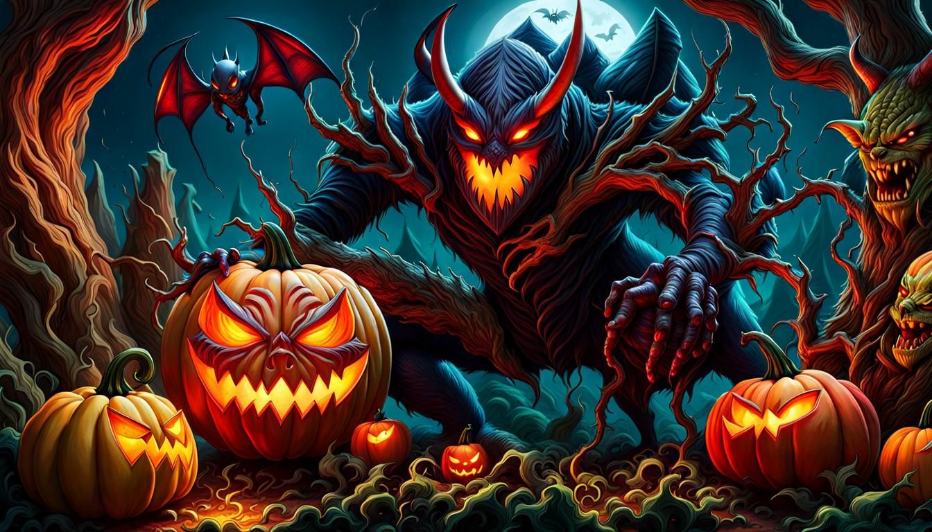 Halloween Surrealism: Demon Knight and Obsidian Forest