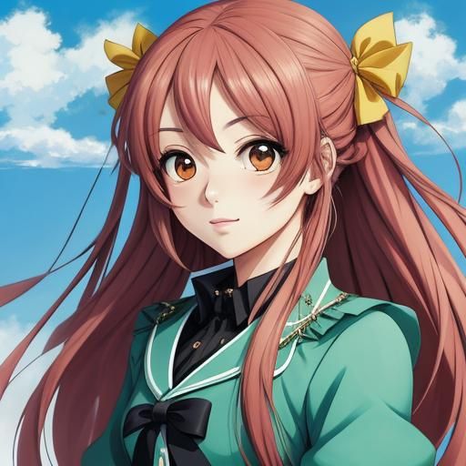 Cute Italian Girl in Anime Style