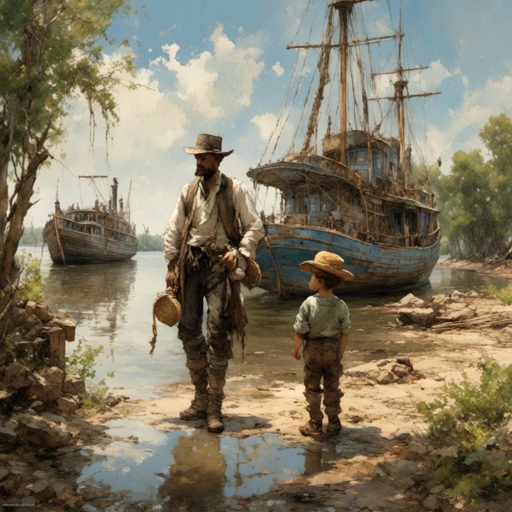 Steamboat Arrival on the Mississippi River