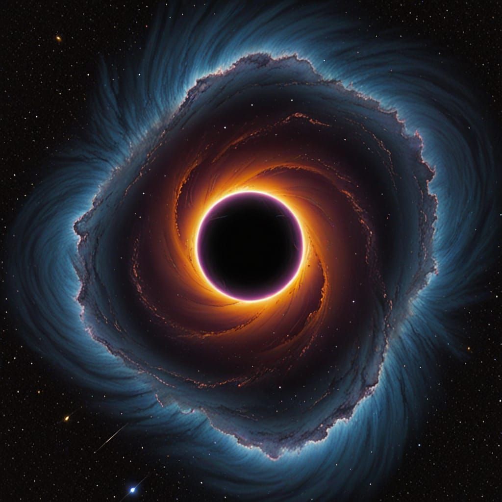 Cosmic Vortex in Dark, Muted Palette