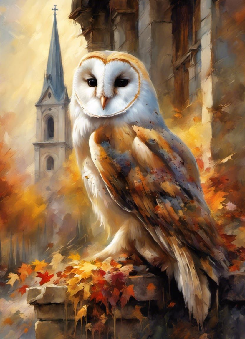 portrait of a barn owl