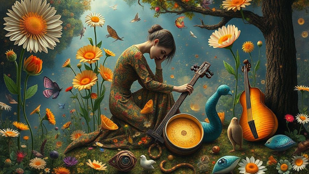 Mesmerizing Bio Art Collage of Strength and Resilience