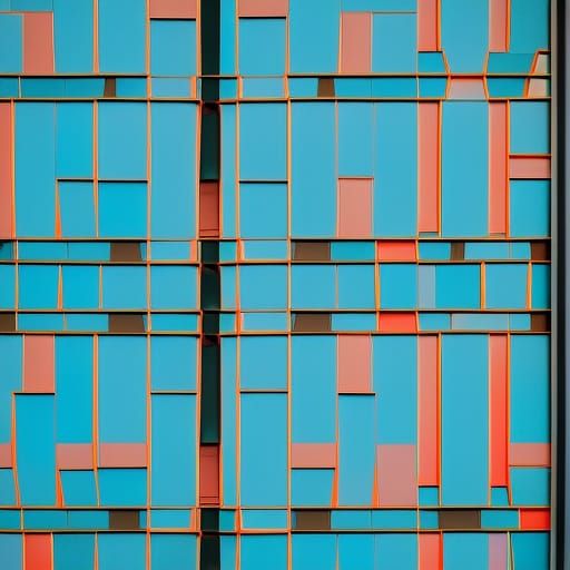 Geometric Abstract Buildings in Tranquil Photography