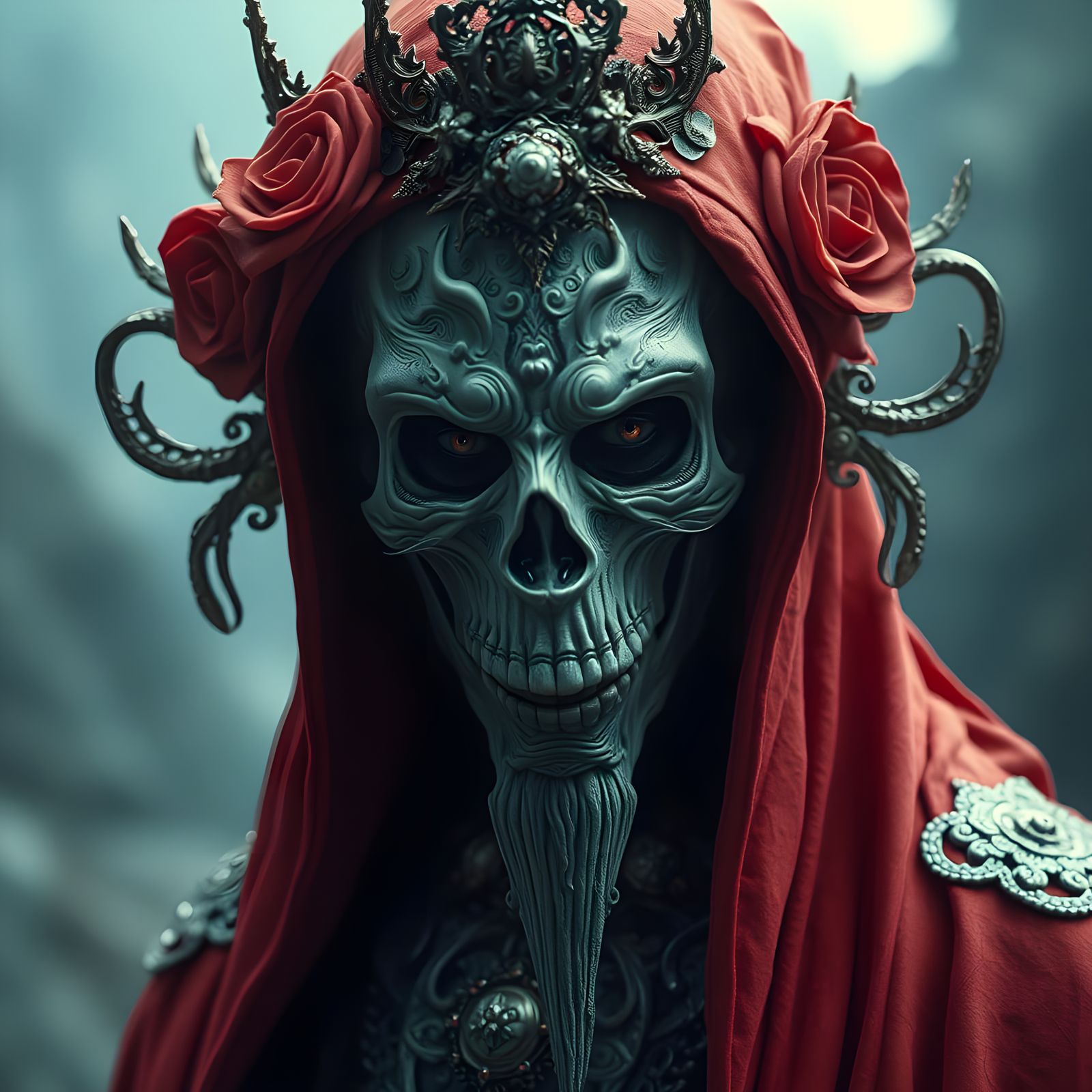 Hyper-Realistic Ghost Visage Cinematic Film Still